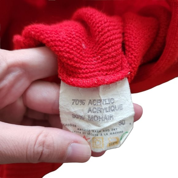 Janzten red orange mohair blend cardigan - Picture 9 of 10